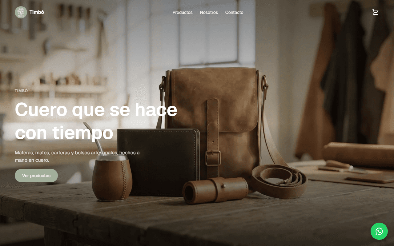 Captura de Timbó, e-commerce hecho por Guernica